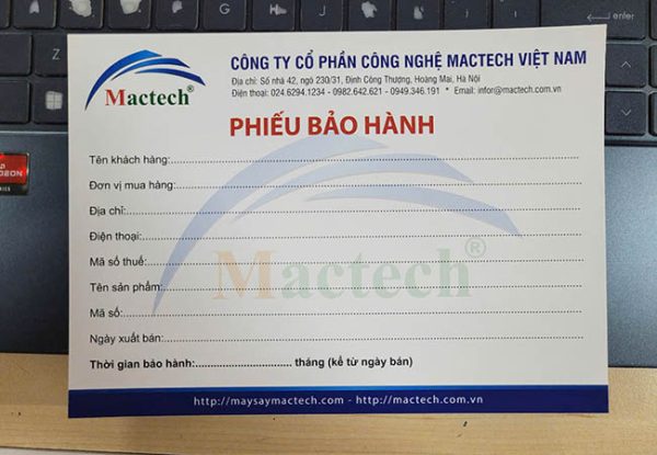 Phiếu bảo hành