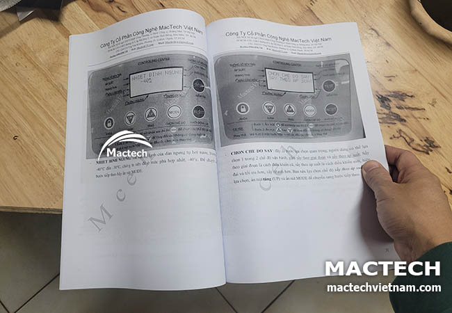 Sách hướng dẫn sử dụng máy sấy Mactech